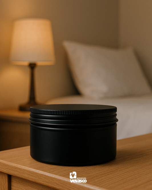 Pomadera Aluminio Negro