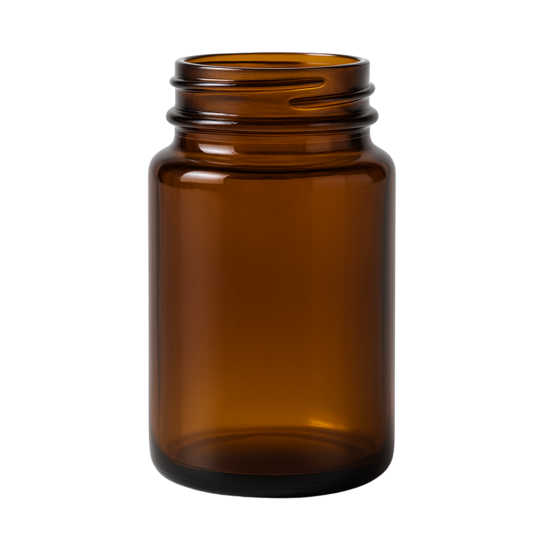 Pastillero de Vidrio Ámbar