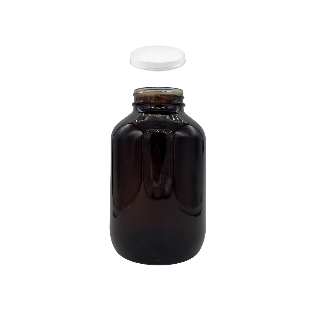 Tarro Conserva Ámbar de Vidrio 1840ml con Cierre Hermético