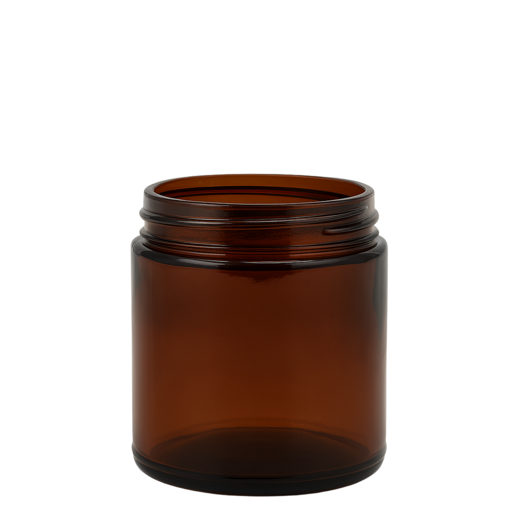 Tarro Round Jelly Ámbar de Vidrio 265ml