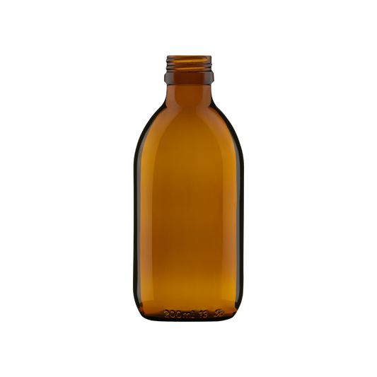 Botella Redonda Industrial Ámbar (no incluye tapa)