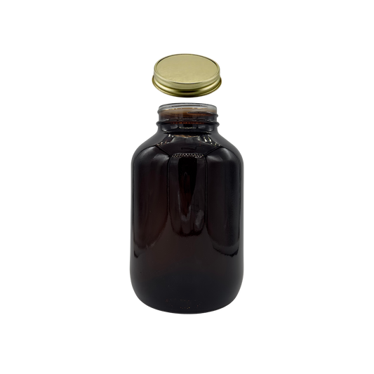 Tarro Conserva Ámbar de Vidrio 1840ml con Cierre Hermético