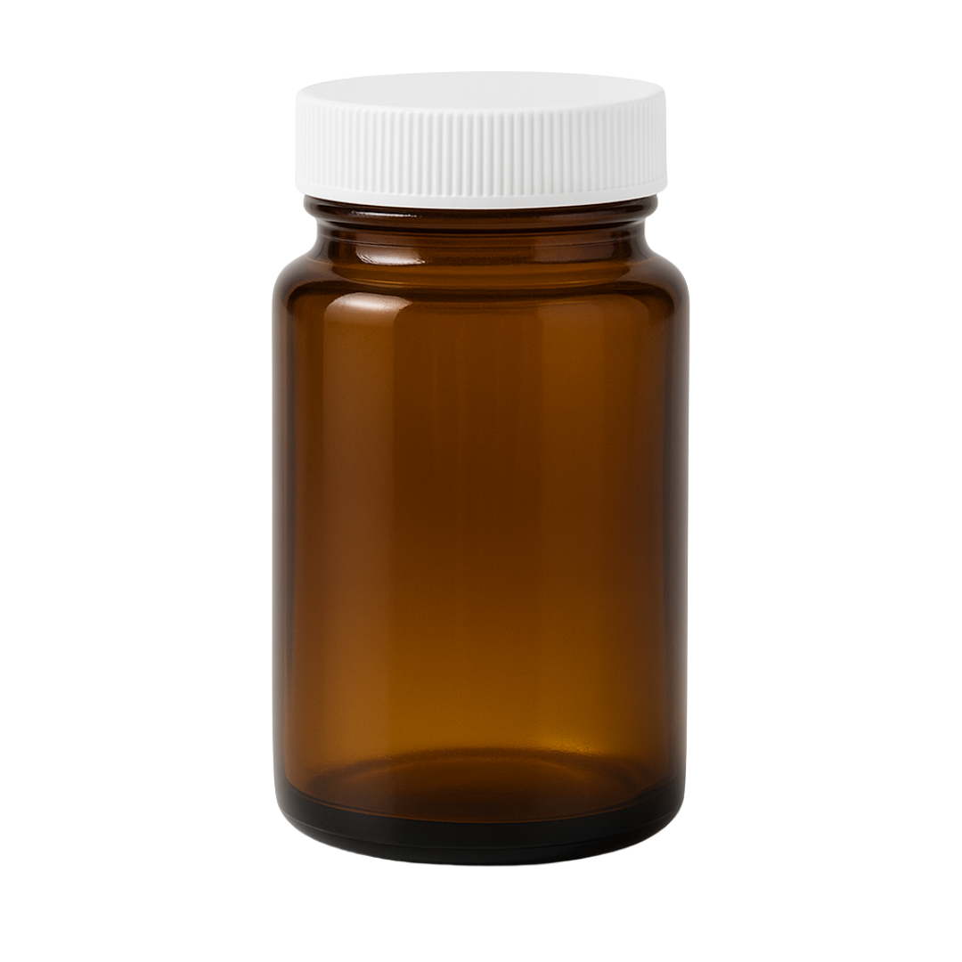 Pastillero de Vidrio Ámbar