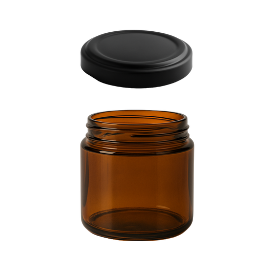 Tarro Jar Ámbar de Vidrio 300ml
