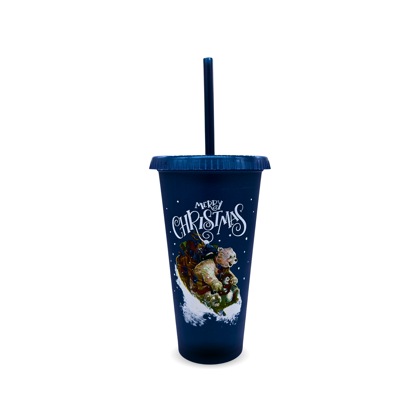 Vaso Liberty Navideño 24oz con Tapa y Popote