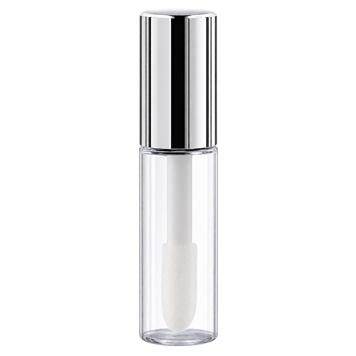 Tubo Mini para Brillo Labial 1.2 ml con Aplicador de Tapa Plata