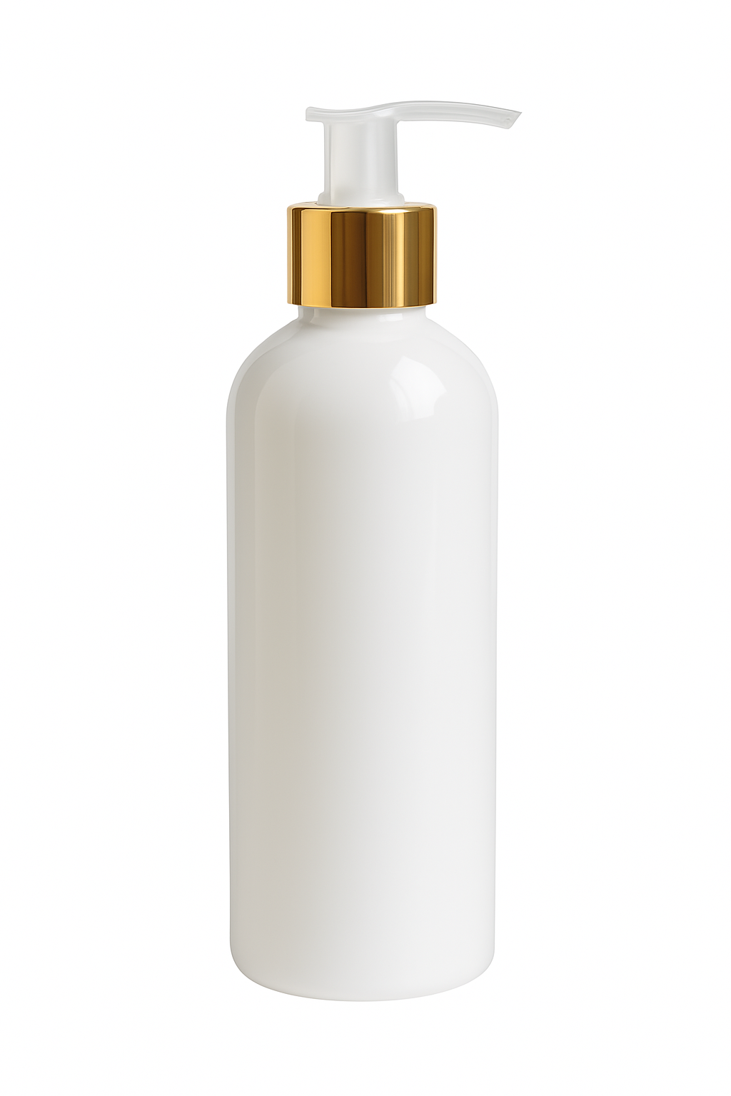 Botella PET Boston Blanco con Dosificador Aluminio