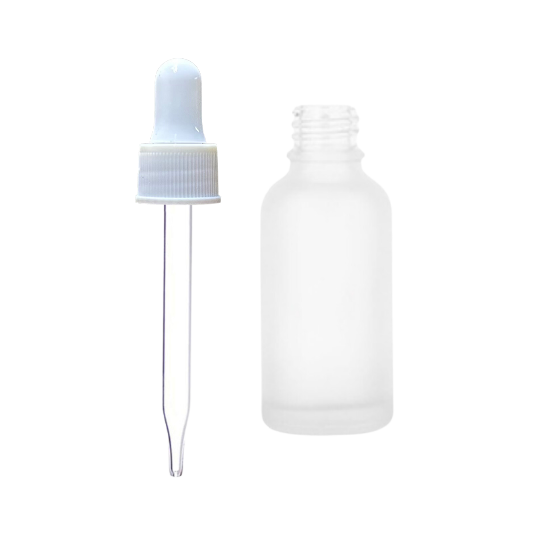 Frasco de Vidrio Multiusos Mate R18 con Tapa Bulbo Blanco