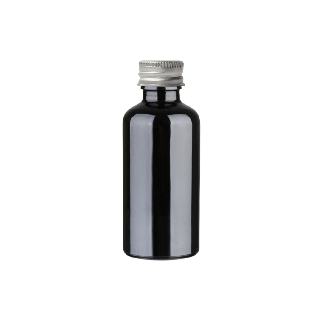 TARRO VIDRIO 120ML TRANSPARENTE T/POLIPROPILENO NEGRA