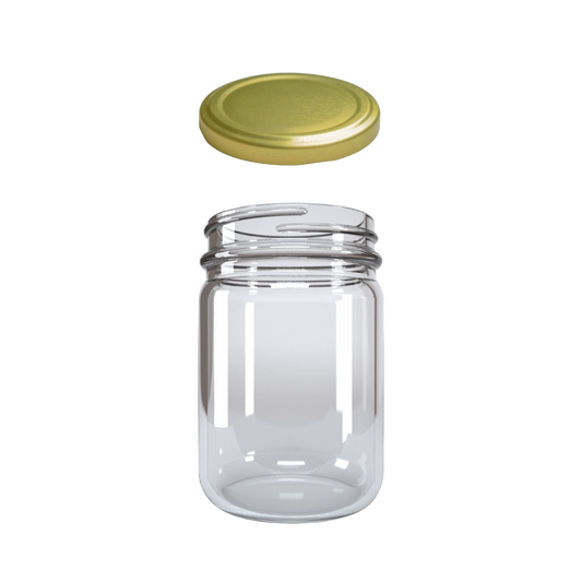 Tarro Conserva de Vidrio 235ml con Tapa de Twist Off