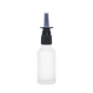 Frasco de Vidrio Multiusos Mate R18 con Tapa Atomizador Nasal en color Negro