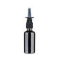Frasco de Vidrio Multiusos Negro R18 con Atomizador Nasal en color Negro