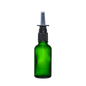 Frasco de Vidrio Multiusos Verde R18 con Tapa Atomizador Nasal en color Negro