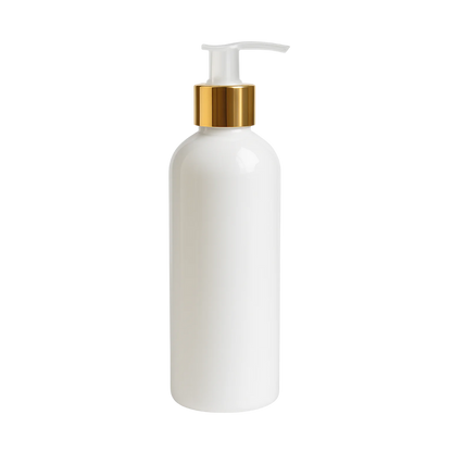 Botella PET Boston Blanco con Dosificador Aluminio