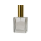 Envase Vidrio Perfumero Cuadrado Jasmar con Atomizador y Tapa de Aluminio