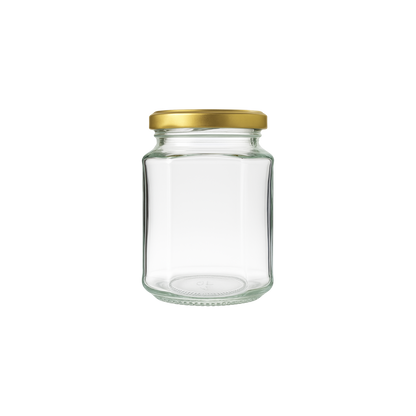 Tarro Octagonal de Vidrio 272ml