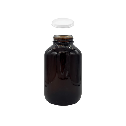 Tarro Conserva Ámbar de Vidrio 1840ml con Cierre Hermético