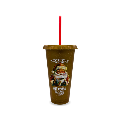 Vaso Liberty Navideño 24oz con Tapa y Popote