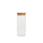Tarro Tubular de Vidrio con Tapa Bambú