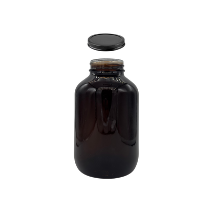 Tarro Conserva Ámbar de Vidrio 1840ml con Cierre Hermético