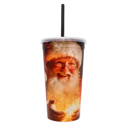 Vaso Forum 32 oz Navideño con Tapa y Popote