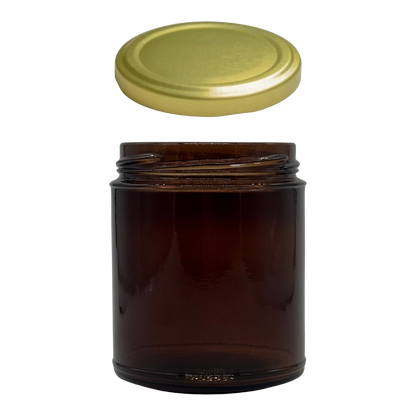Tarro Round Jelly Ámbar de Vidrio 265ml