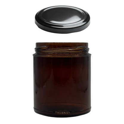 Tarro Round Jelly Ámbar de Vidrio 265ml
