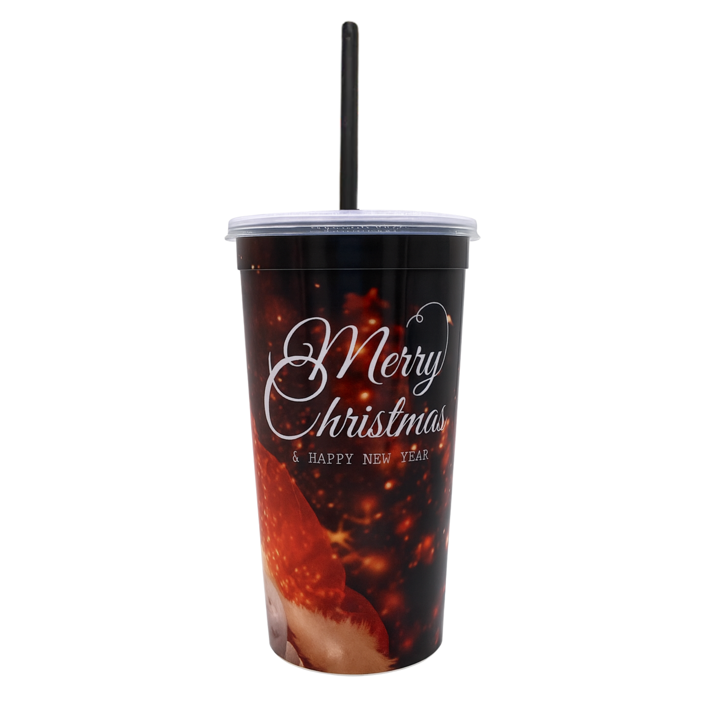 Vaso Forum 32 oz Navideño con Tapa y Popote