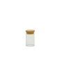 Tarro Tubular de Vidrio con Tapa Bambú