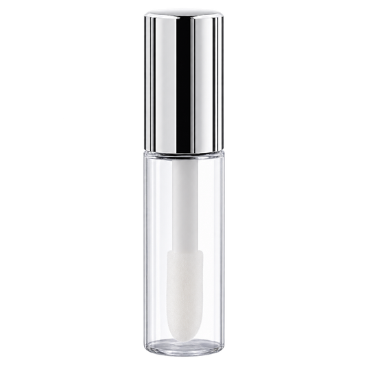Tubo Mini para Brillo Labial 1.2 ml con Aplicador de Tapa Plata