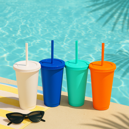Vaso Liberty 24oz con Tapa y Popote