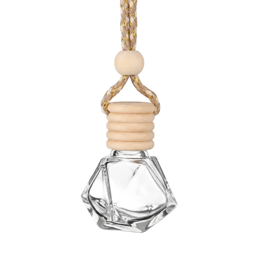 Vial Vidrio Diamante 8 ml con Tapa y Cordon