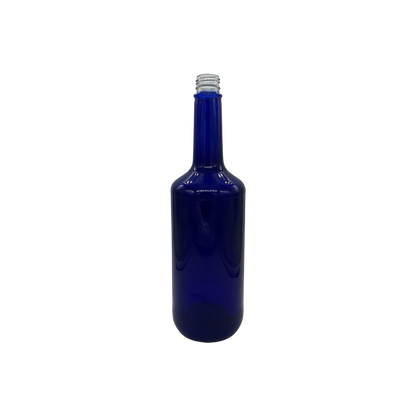 Botella Vidrio One Liter Azul Cobalto