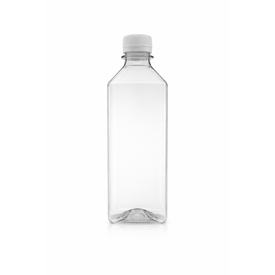 Botella PET Agua Cuadrada Cristal 500ml R28