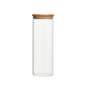 Tarro Tubular de Vidrio con Tapa Bambú