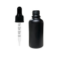 Frasco de Vidrio Multiusos Negro Mate R18 con Tapa Bulbo Graduado Negro