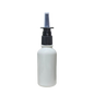 Frasco de Vidrio Multiusos Blanco R18 con Tapa Atomizador Nasal en color Negro