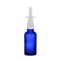 Frasco de Vidrio Multiusos Azul R18 con Tapa Atomizador Nasal en color Blanco