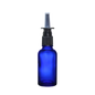 Frasco de Vidrio Multiusos Azul R18 con Tapa Atomizador Nasal en color Negro