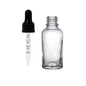 Frasco de Vidrio Multiusos Transparente R18 con Tapa Bulbo Graduado Negro