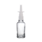 Frasco de Vidrio Multiusos Transparente R18 con Tapa Atomizador Nasal en color Blanco