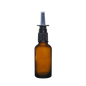 Frasco de Vidrio Multiusos Ámbar R18 con Tapa Atomizador Nasal en color Negro