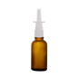 Frasco de Vidrio Multiusos Ámbar Mate R18 con Tapa Atomizador Nasal en color Blanco