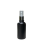 Frasco de Vidrio Multiusos Negro Mate R18 con Tapa Atomizador Plata