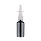 Frasco de Vidrio Multiusos Negro R18 con Atomizador Nasal en color Blanco