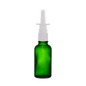Frasco de Vidrio Multiusos Verde R18 con Tapa Atomizador Nasal en color Blanco