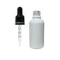 Frasco de Vidrio Multiusos Blanco R18 con Tapa Inviolable Bulbo Graduado Negro