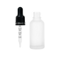 Frasco de Vidrio Multiusos Mate R18 con Tapa Inviolable Bulbo Graduado Negro