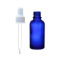 Frasco de Vidrio Multiusos Azul R18 con Tapa Bulbo Blanco