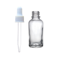 Frasco de Vidrio Multiusos Transparente R18 con Tapa Bulbo Blanco